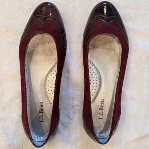 LL Bean Camden Skimmer Brogue in Plum Tart